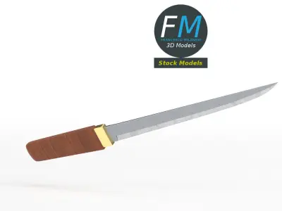 Japanese tanto knife  3D model