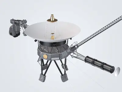 Voyager 1 gold lamp 3D model