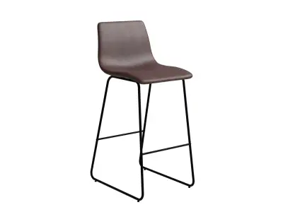 Faux Leather Bar Stool Low-poly 3D model