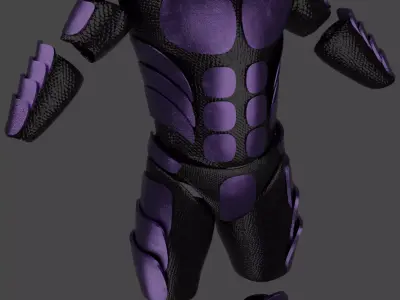 Carapace Armor Low-poly 3D model