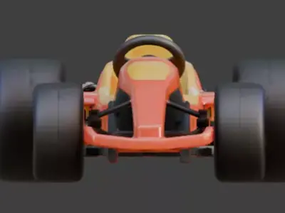 Stylized Racing Go-Kart 3D Low-poly 3D model