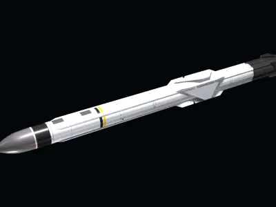 Exocet MM40 Block 2 Low-poly 3D model