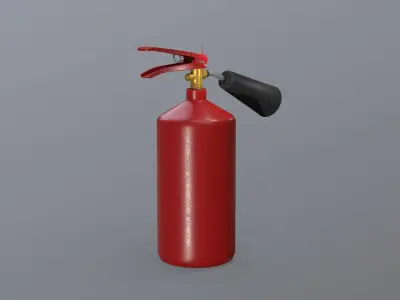 fire extinguisher Low-poly 3D model shop