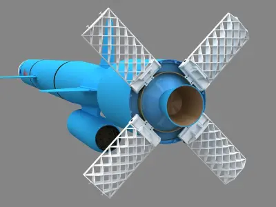 Soumar Iranian Cruise Missile Low-poly 3D model