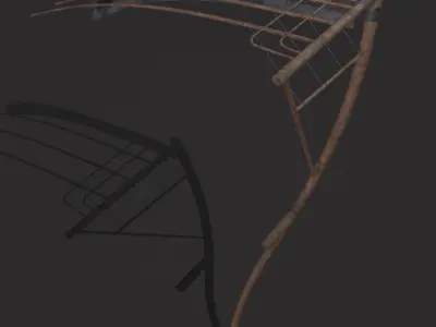 Cradle Scythe  Low-poly 3D model