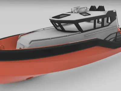 Work Boat Palfinger Marine 3D model