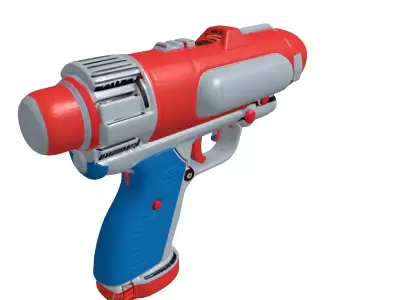 Retro SciFi Raygun Blaster 3D model