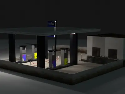 set of building  Free 3D model