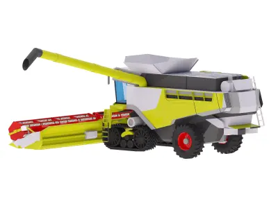 Harvesters Combine Lexion Low-poly 3D model