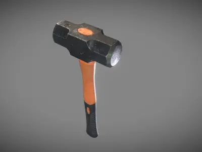 Sledge Hammer Low-poly 3D model purchase