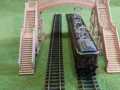 Wooden passage between platforms 1-87 FDM 3D print model