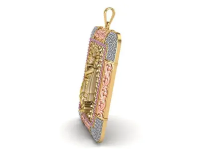 The God Krishana Gold Pendant - 02 3D print model