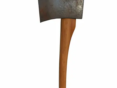 3D Axe with handle Low-poly 3D model