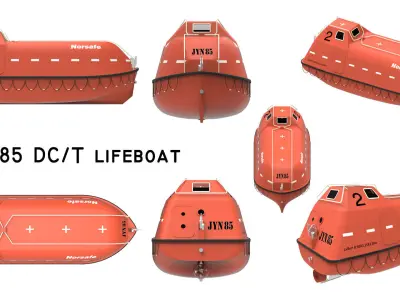 Lifeboat with number 3D model