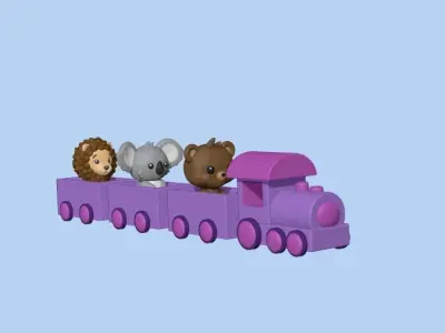 Cute train  3D print model