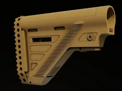AR15 HK416 MR556 Slim Line Stock Low-poly 3D model