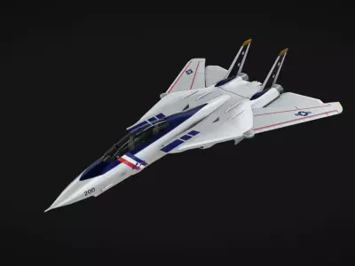 F-14 Jet Low-poly 3D model