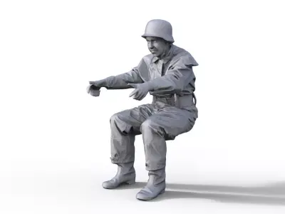 Fire brigade figure GDR Typ 916 3D print model