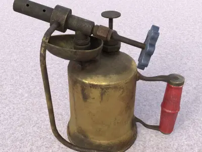 Old Vintage Blowtorch  Low-poly 3D model