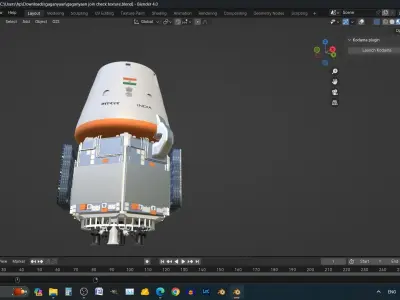 Gaganyaan ISRO India Crew Module and Service Module 3D model