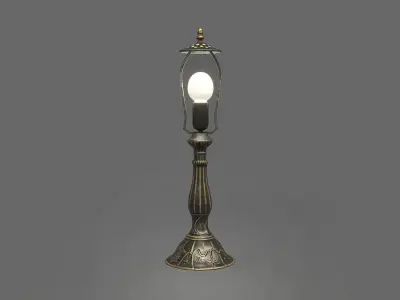 Lowpoly Nouveau Lamp Low-poly 3D model