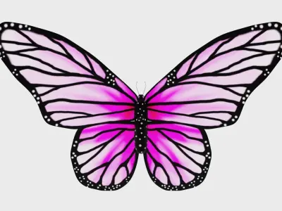 Animated Butterfly 3D model