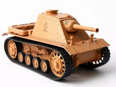 Desert Camouflage Tank model pack Low-poly 3D model
