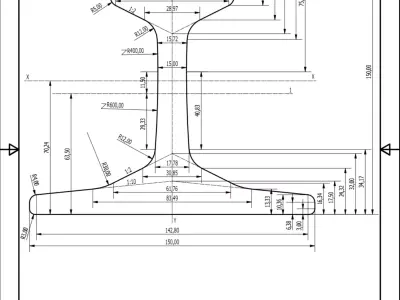 British Standard-EN13674 52E1 rail 3D model
