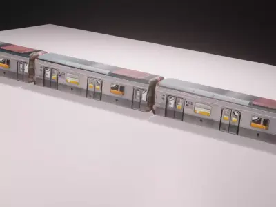 train model with high detail Free low-poly 3D model