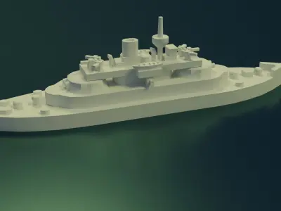 Monitor Cerberus 1868 3D print model