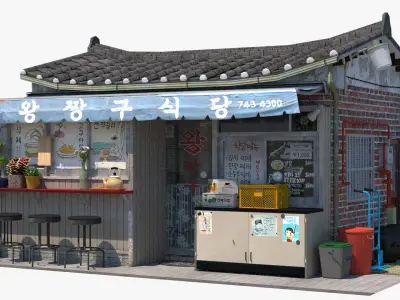Wang Jjanggu Restaurant Remastered 3D model