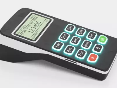 Payment Terminal Low-poly 3D model
