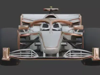 Futuristic Formula Racing Car 3D Model Low-poly 3D model