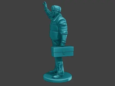 Actual Male Truck Driver AMTD 007 3D print model