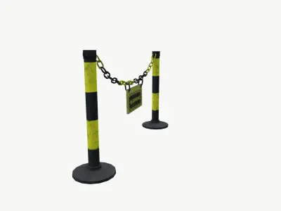 Chain Barrier 3D model purchase