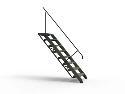 Articulated Military Vehicle Boarding Ladder  3D model