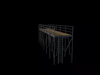 wooden Scaffolding 2 3D model