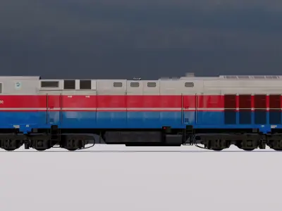 TE33A Diesel Locomotive 3D model