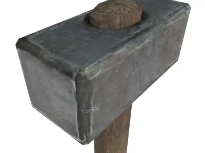 Hammer metal Low-poly 3D model purchase