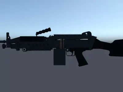 I 249 assault rifle 3D model