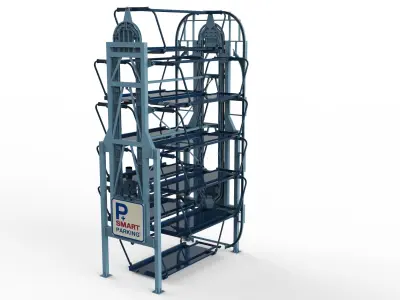 Rotary Parking System 10 sedan 3D model