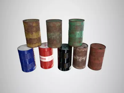 Oil Barrel 3 Low-poly 3D model