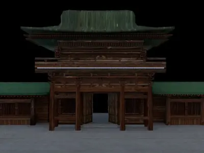 Meiji Shrine Scene 3D model