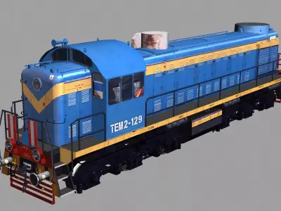 TEM2 locomotive 3D model