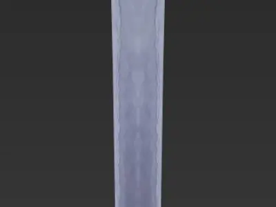 Hand Painted Low Poly Sword Free low-poly 3D model