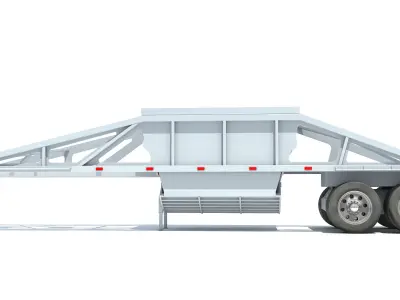 Bottom Dump Trailer 3D model