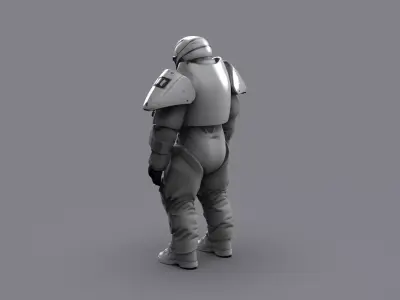 Night City Character Football Player 3D model