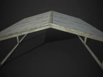 S-size Hangar Low-poly 3D model