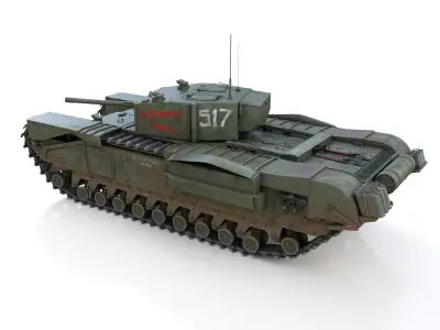 Churchill MK III - 517 - Soviet  Army 3D model