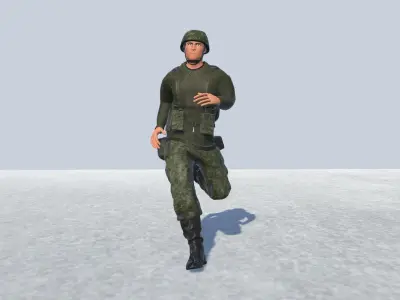 soldier Avatar Rigged Low-poly 3D model